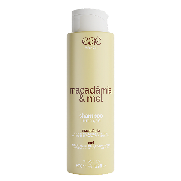 Shampoo Macadâmia & Mel 500ml - Eaê Brazil
