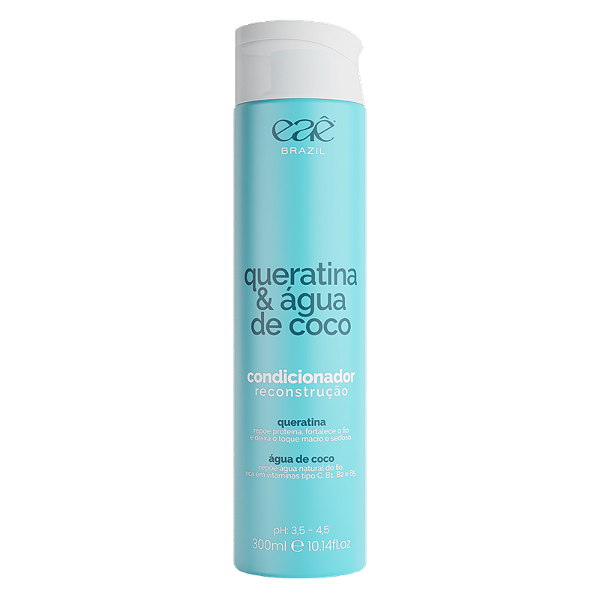 Condicionador Queratina & Água de Coco 300ml - Eaê Brazil
