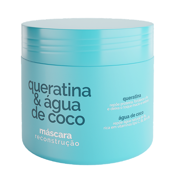 Máscara Reconstrutora Queratina & Água de Coco 500g - Eaê Brazil
