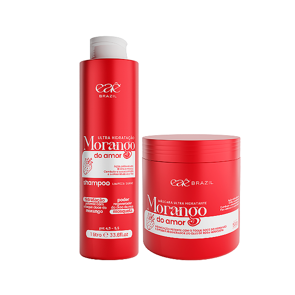 Kit Morango do Amor (2 passos) Ultra Hidratação - Eaê Brazil