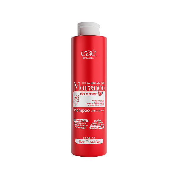Shampoo Ultra Hidratante Morango do Amor 1000ml - Eaê Brazil