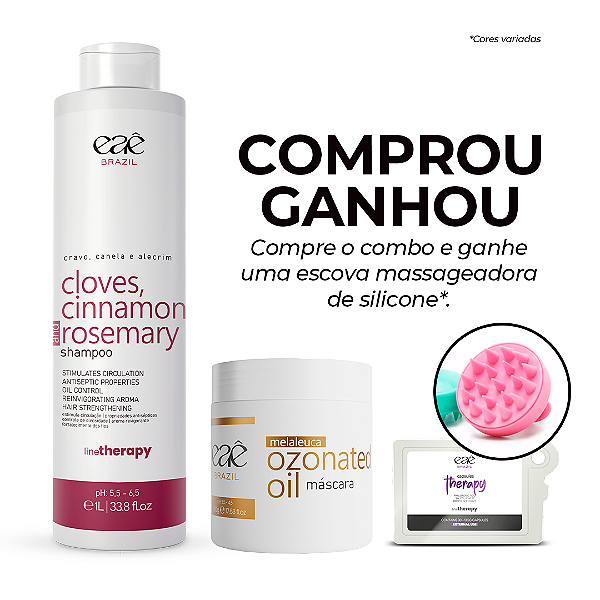 Kit Terapia Capilar - Shampoo, Capsulas Therapy e Máscara Ozonated Oil + Brinde