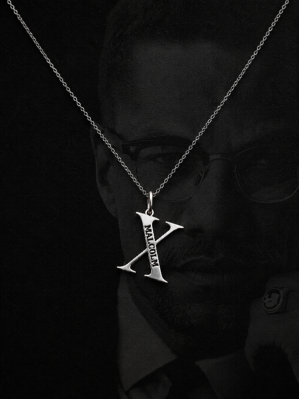 Pingente Malcolm X em Prata 925