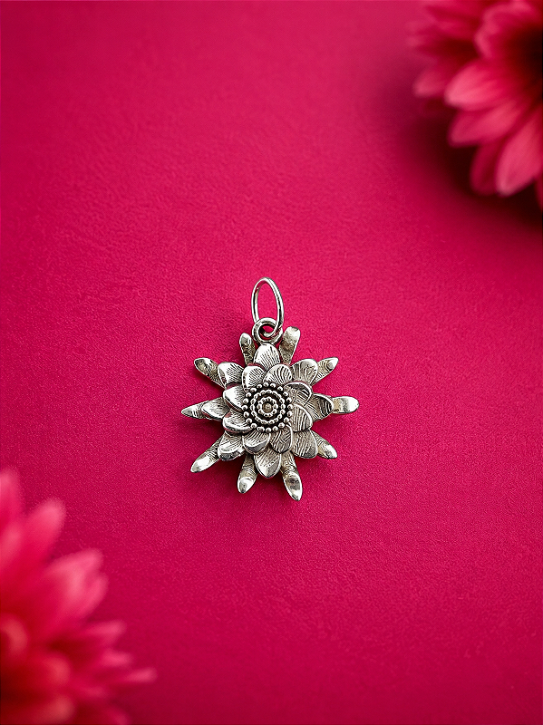 Pingente Flor de Mandacaru em Prata 925