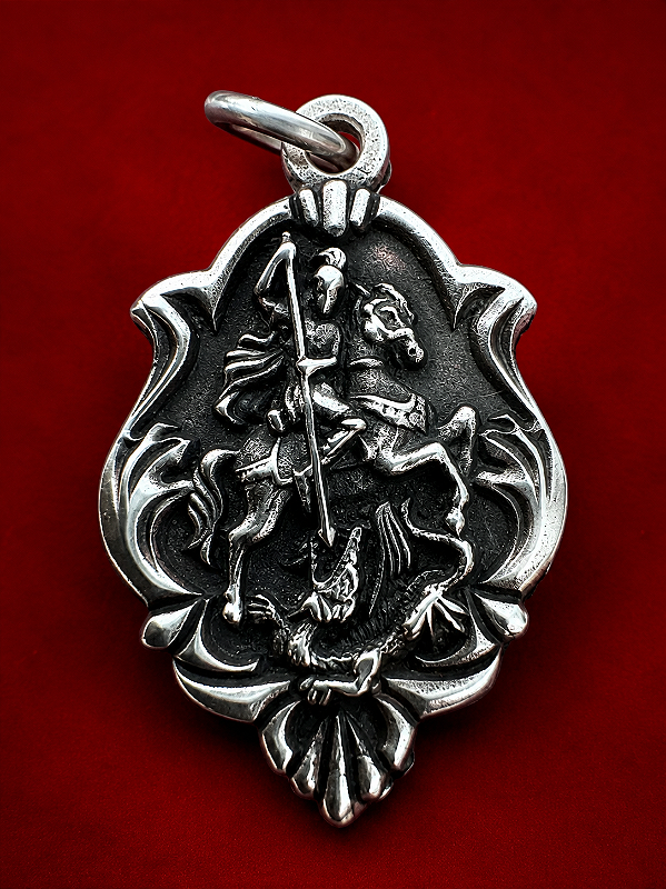 Pingente São Jorge em Prata 925