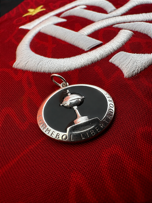 Pingente Medalha Libertadores 2019 - Flamengo em Prata 925