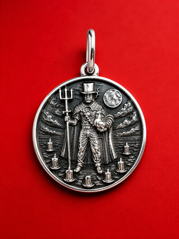 Medalha de Tranca Ruas em Prata 925