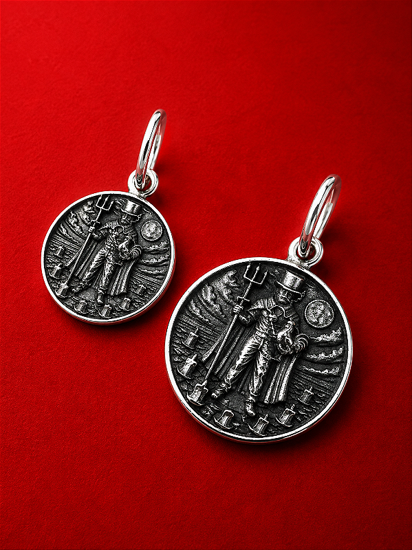 Medalha de Tranca Ruas - Mini em Prata 925