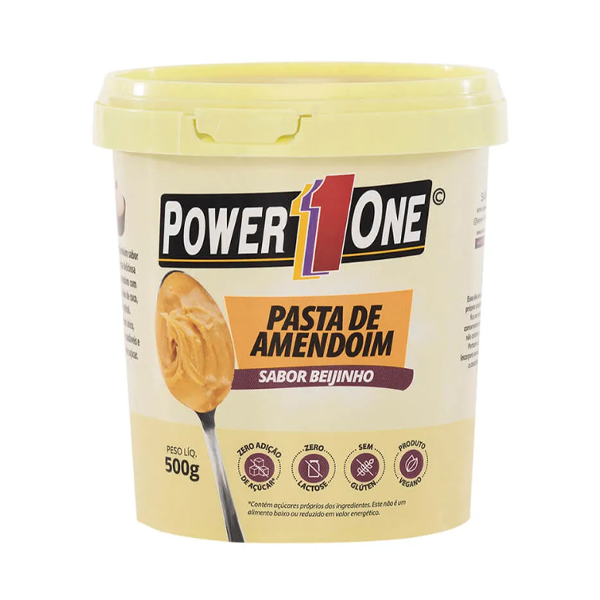 POWER ONE PASTA DE AMENDOIM 500G BEIJINHO