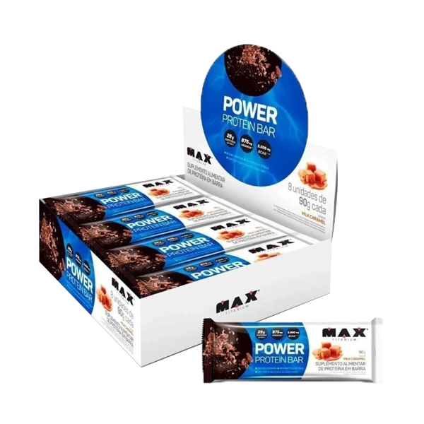 Max Titanium Power Protein Bar 90G Caixa c/8 Unidades