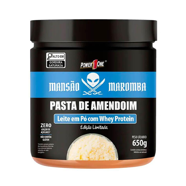 Power One pasta de Amendoim 650g Leite em pó