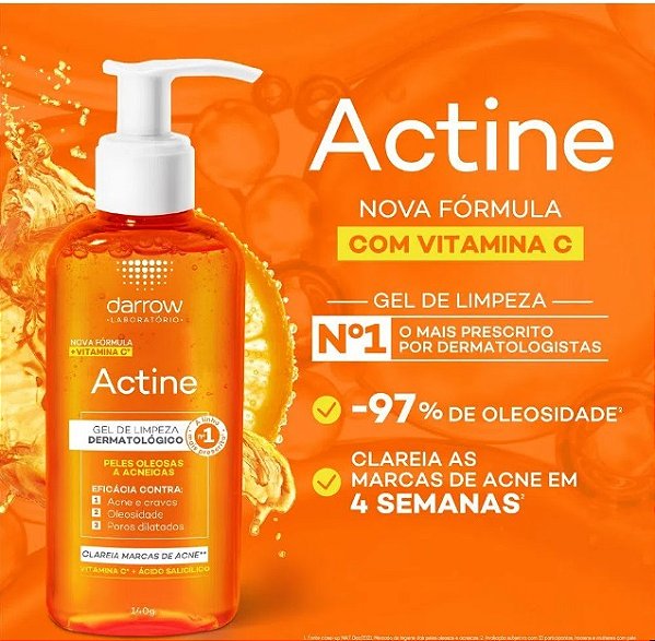 Actine Gel de limpeza vitamina C 140g