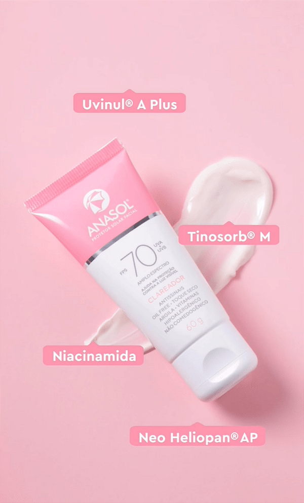 Anasol Protetor Solar Facial Clareador 60G FPS70