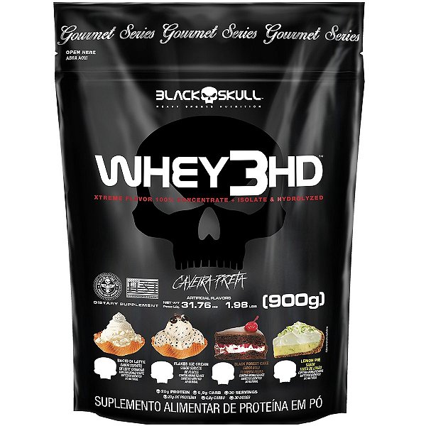 Black Skull Whey 3hd Gourmet 837g Refil