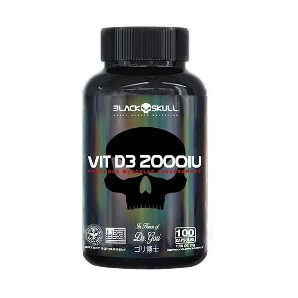 Black Skull Vitamina D3 100 Capsulas