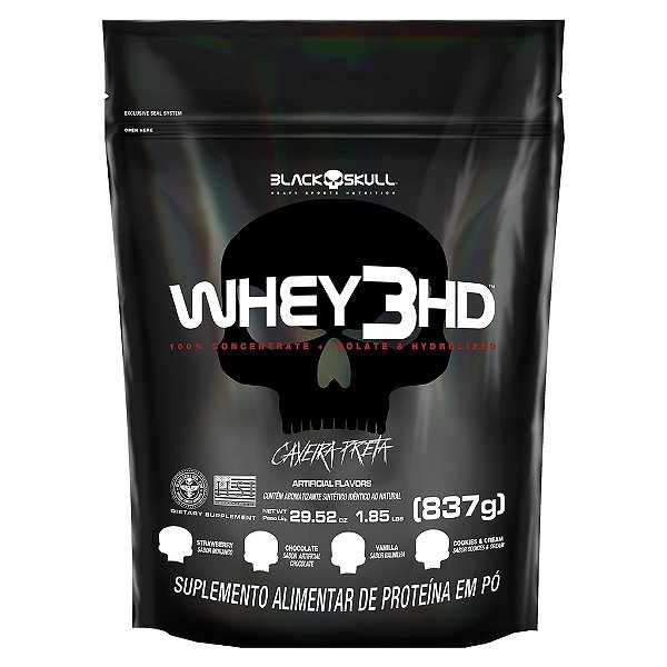 Black Skull Whey 3hd Refil 837g
