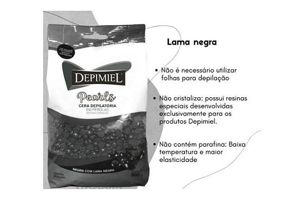 Depimiel Cera Depilatoria em Perolas 500G Negra
