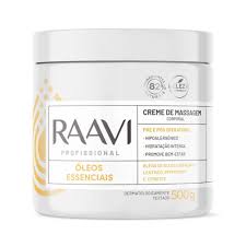 Raavi Creme de Massagem Oleos Essenciais 500g