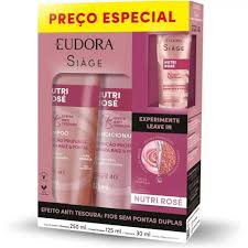 Eudora Siage Nutri Rose Kit Sh 250ml + Cond 125ml +Leave in 30ml