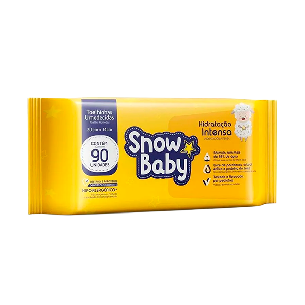 Snow Baby Toalhas Umedecidas Hidratante Intensa 90 un