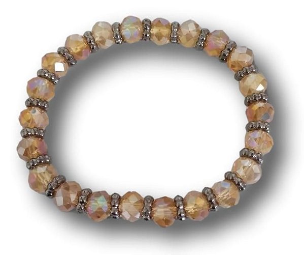 Pulseira Feminina Cristal Tcheco Facetado Ref. 1344