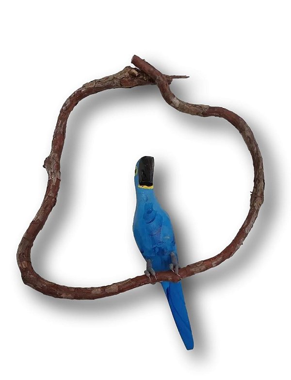 Pássaro Artesanal De Madeira Enfeite Decoração Ref. 1272