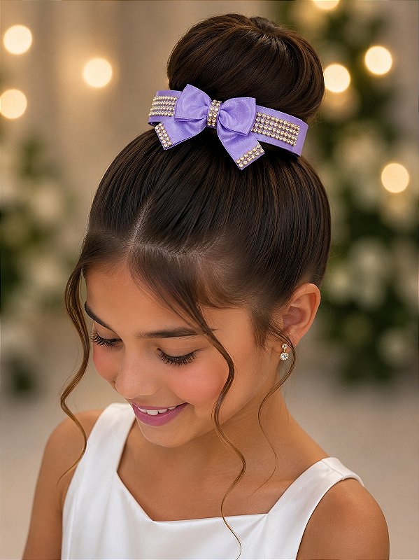 Porta Coque Belli Lilas Laço Strass