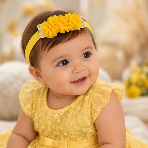 Faixa Belli Flores Amarelo
