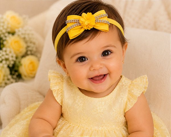 Faixa Belli Amarelo Laço