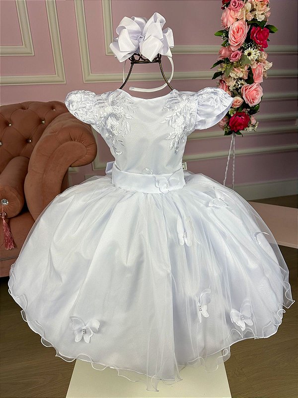 Vestido Marie Branco Jardim Encantado