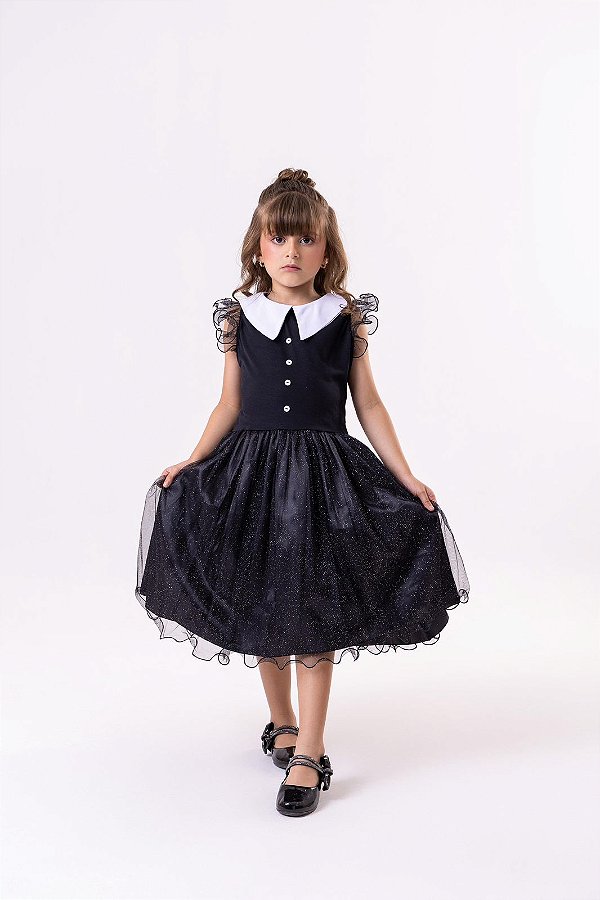 Vestido Marie Tematico Wandinha - Vandinha