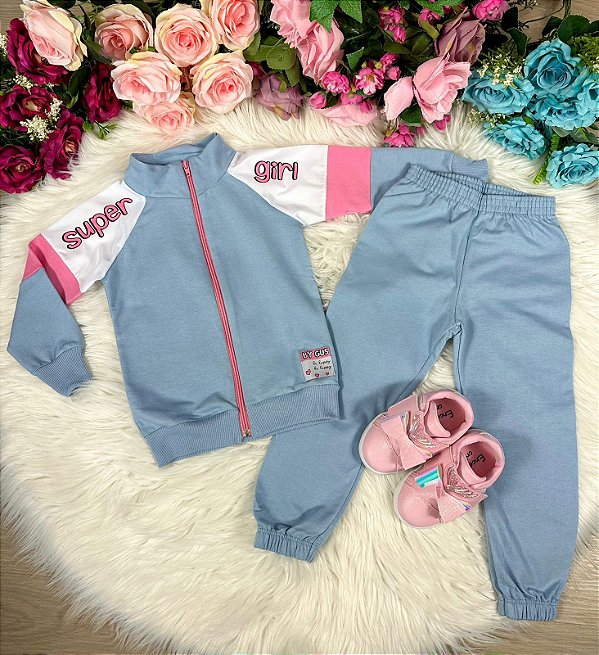Conjunto Inverno By Gus Super Girl Azul