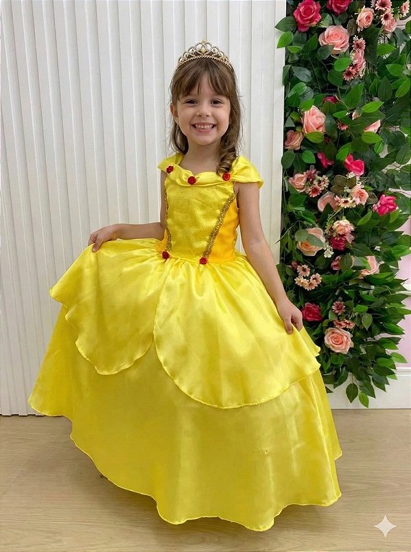 Fantasia Princesa Belli A Bela e a Fera Longa