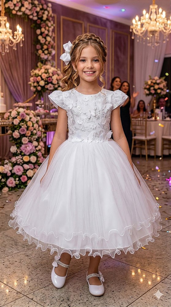 Vestido Marie Jardim Encantado Mel Branco