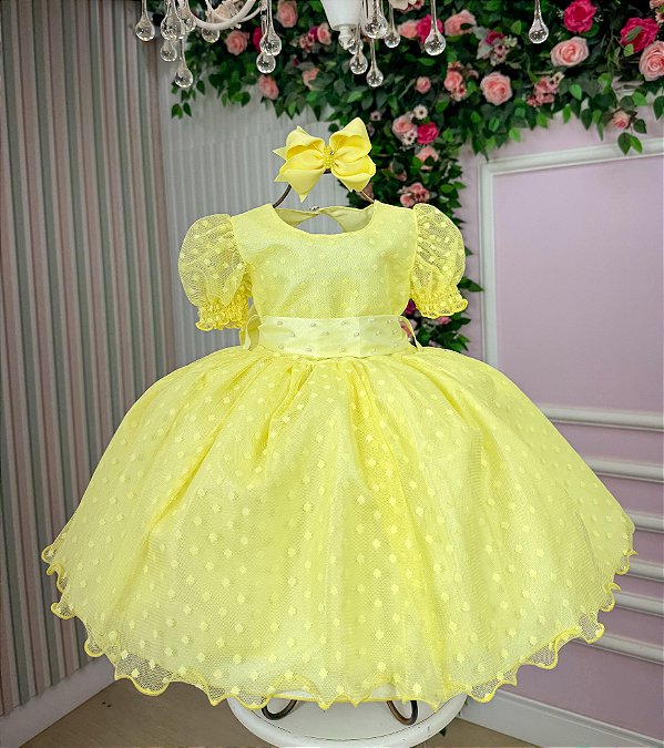 Vestido Marie Amarelo Bolinhas