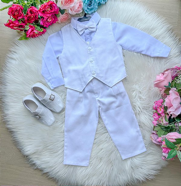 Conjunto Miss Cherry Social Colete Branco
