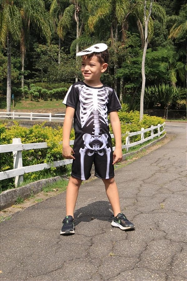Fantasia Halloween Menino Esqueleto