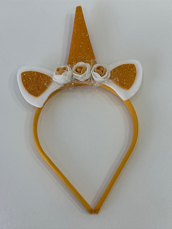 Tiara Belli Unicornio Dourada