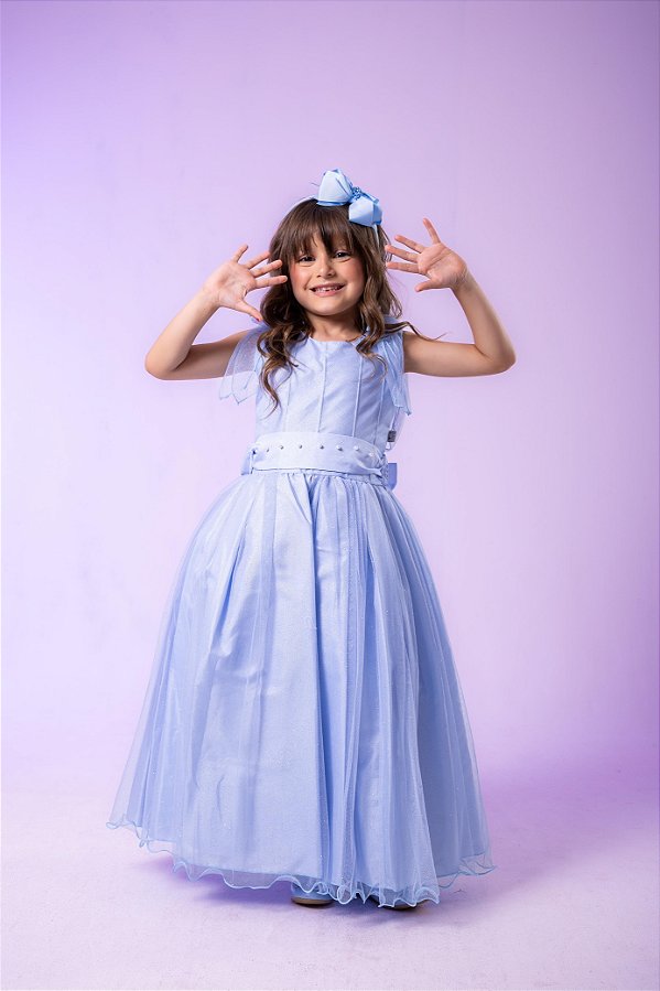 Vestido Marie Longo Mel Azul Bebe