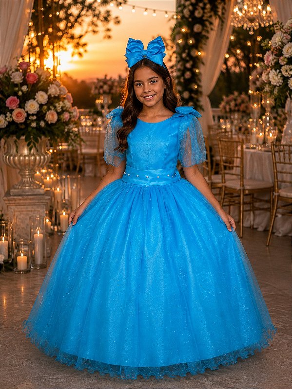 Vestido Marie Longo Mel Azul Tiffany