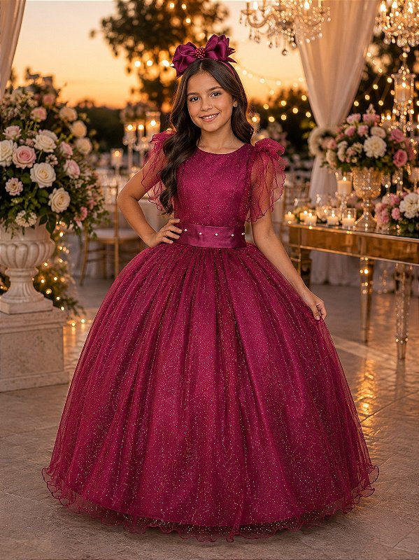 Vestido Marie Longo Mel Marsala