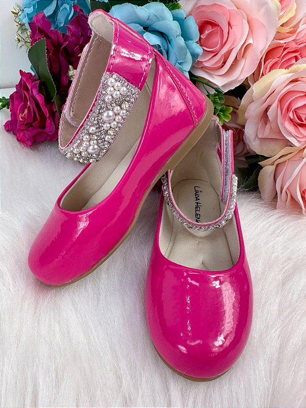 Sapatilha Flor di Mila Pink "Perolas" Luxo