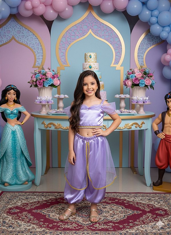 Fantasia Princesa Belli Princesa Jasmine Lilas
