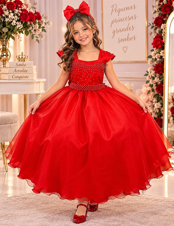 Vestido Giovanella/Giovanela Longo Valentina Vermelho