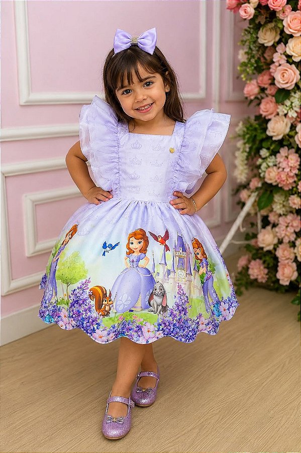 Vestido Temáticos Kids Princesa Sofia