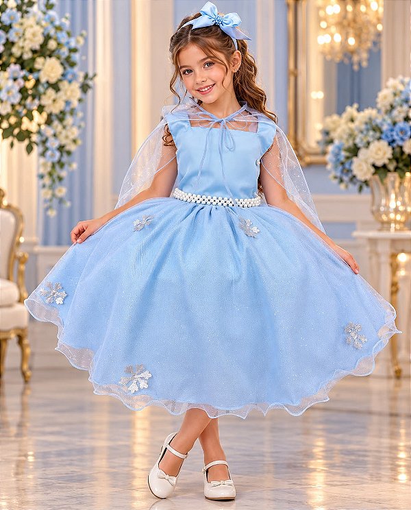 Vestido Tematico Princesa Gelo