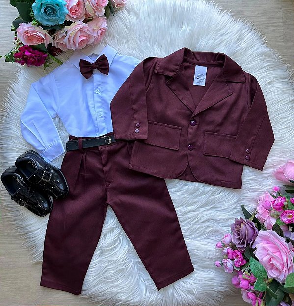 Conjunto Miss Cherry Social Terno - Blaizer Marsala Gabriel