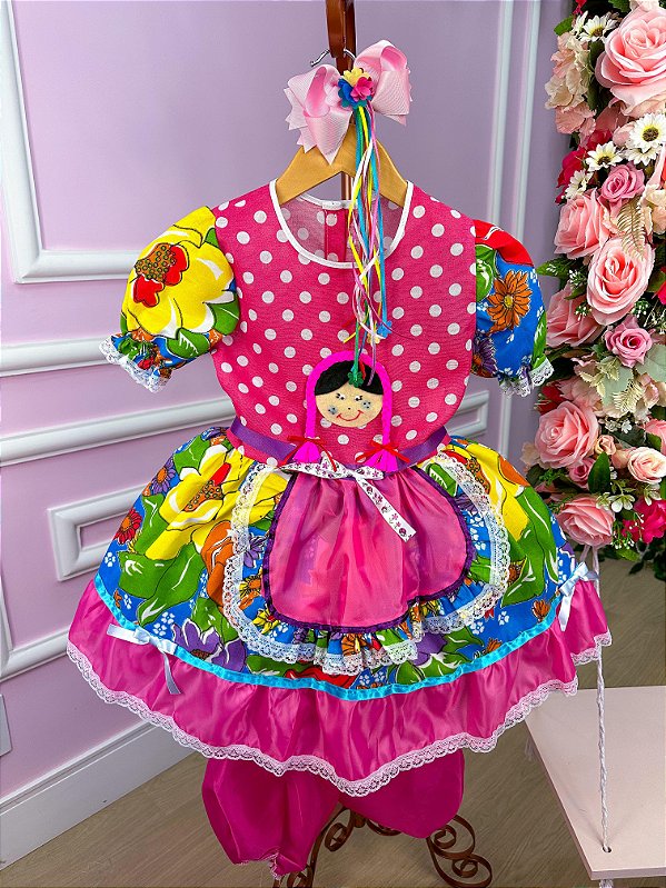 Vestido Junino Boneca Rosi