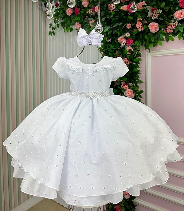 Vestido Giovanella/Giovanela Branco Lese Rebeca