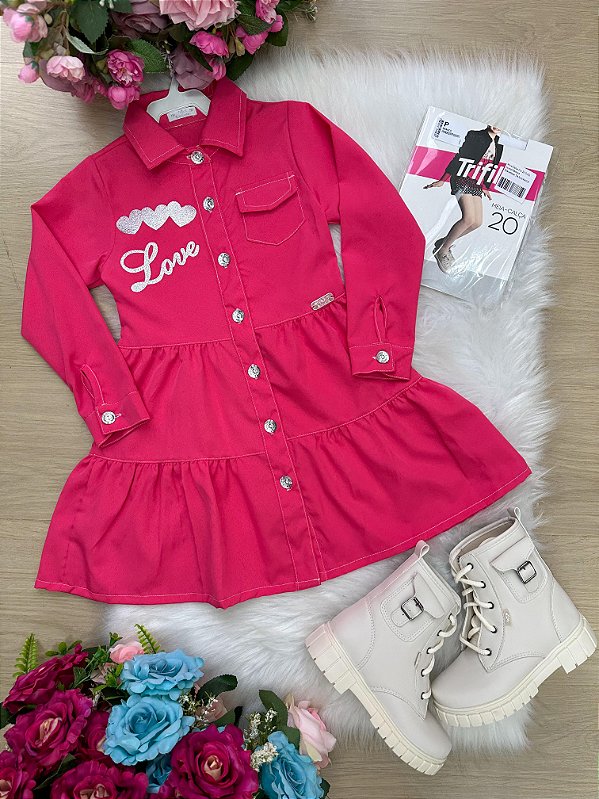 Vestido Inverno Blogueirinha Carla Pink